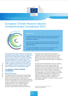 European Climate Neutral Industry Competitiveness Scoreboard cover